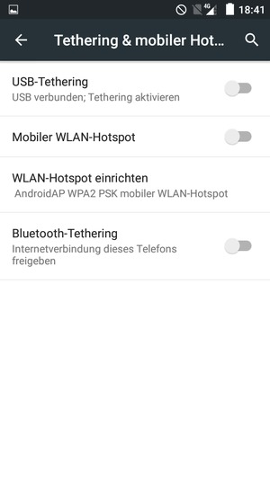 Wählen Sie WLAN-Hotspot einrichten