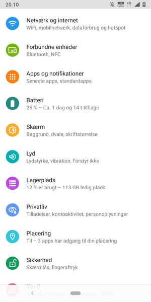 Vælg Netværk og internet