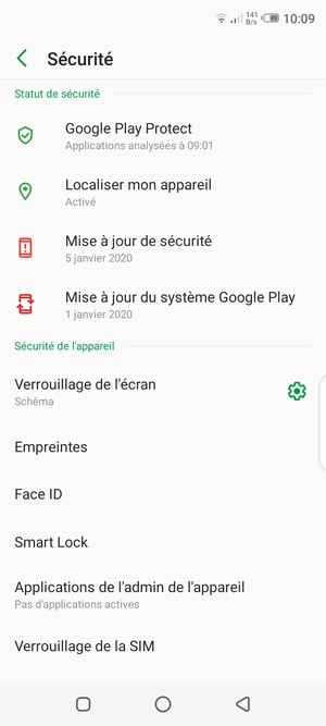 Votre téléphone est maintenant sécurisé par un écran de verrouillage