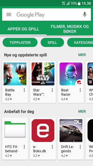 Velg søkefelt