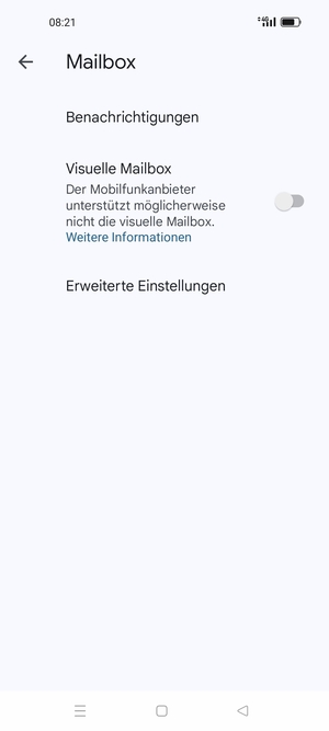 Wählen Sie Erweiterte Einstellungen