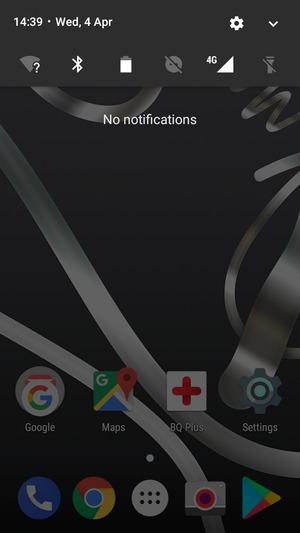 Slide down the top menu again