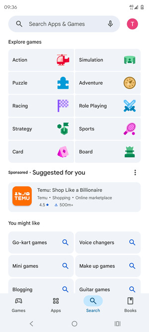 Select the Search bar