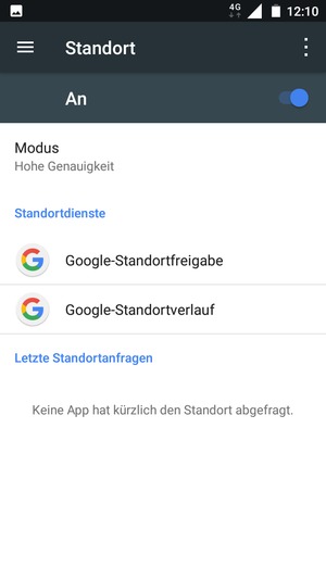 Schalten Sie Standort aus
