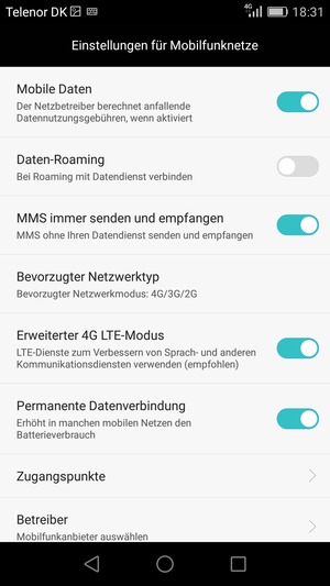 Wählen Sie Zugangspunkte