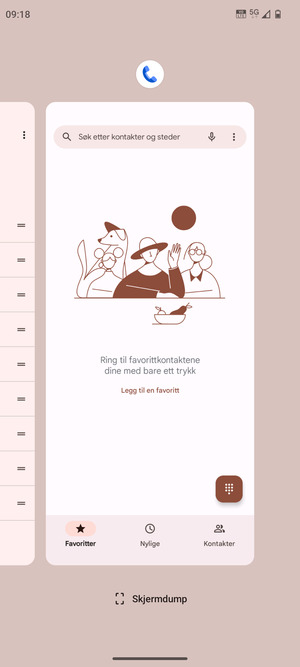Dra apper opp for å lukke dem