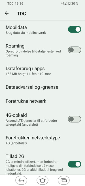 Vælg Foretrukken netværkstype