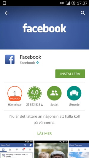 Välj INSTALLERA