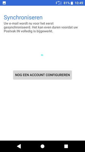 Wacht tot het synchronisatieproces beëindigd is
