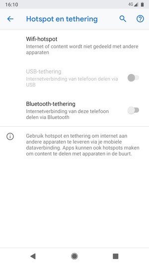 Selecteer Wifi-hotspot