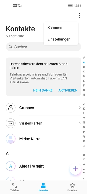 Wählen Sie Einstellungen