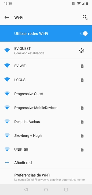 Ahora está conectado a la red Wi-Fi