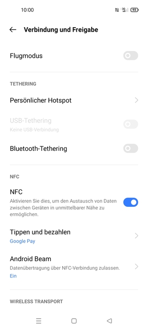Wählen Sie Persönlicher Hotspot