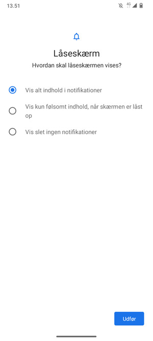 Vælg din foretrukne mulighed og vælg Udfør