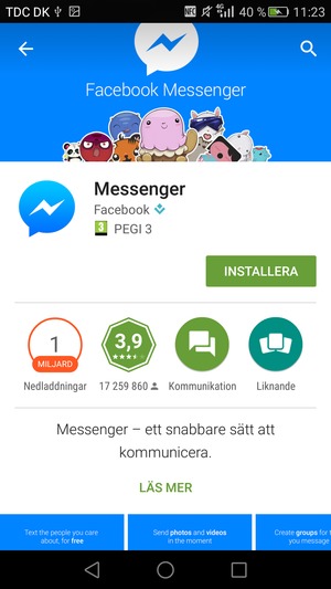 Välj INSTALLERA