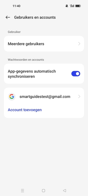 Selecteer uw Google-account