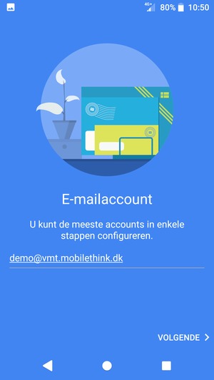 Voer uw e-mailadres in en selecteer VOLGENDE