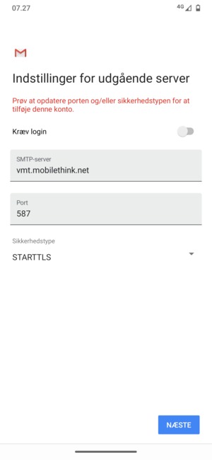 Vælg Sikkerhedstype