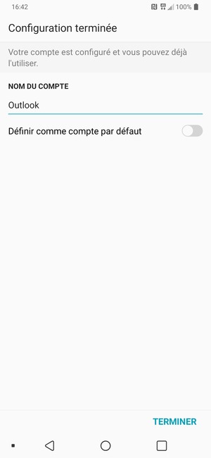 Donnez un nom à votre compte et sélectionnez TERMINER