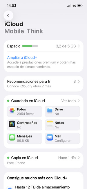 Seleccione Copia en iCloud