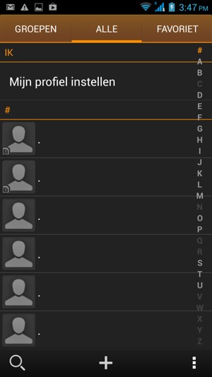 Selecteer de Menu-knop
