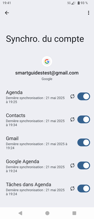 Sélectionnez le bouton du Menu