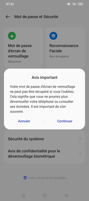 Sélectionnez Continuer