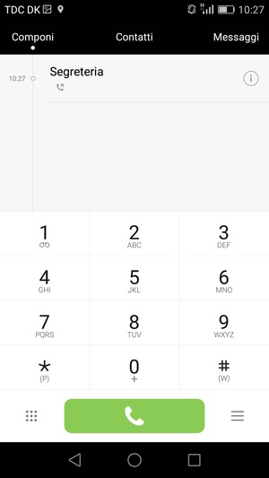 Seleziona il tasto Menu