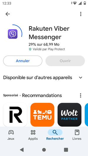 Veuillez attendre la fin de la procédure d'installation