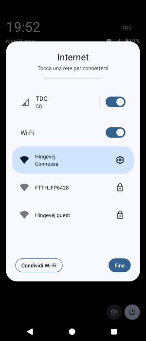 Disattiva Wi-Fi