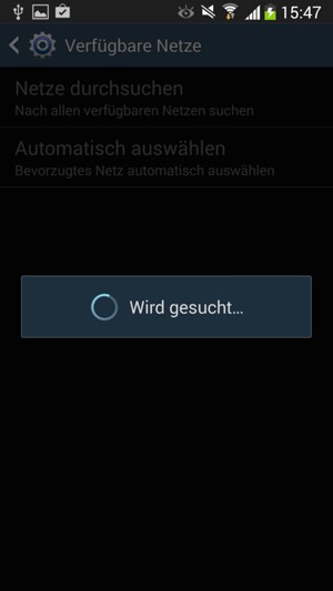 Warten Sie, bis die Suche abgeschlossen ist