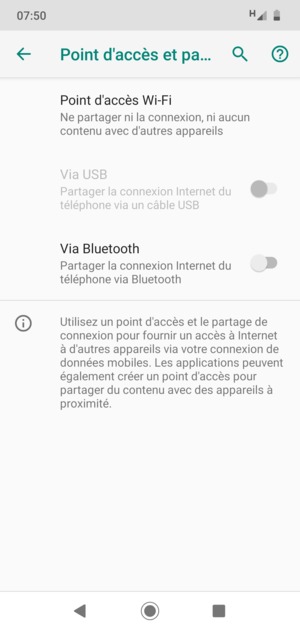 Sélectionnez Point d'accès Wi-Fi
