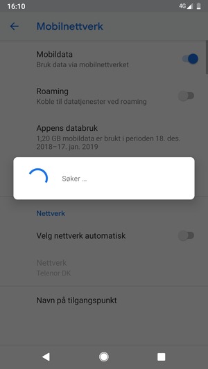 Vent til søket er ferdig
