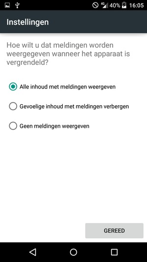 Selecteer uw voorkeursoptie en selecteer GEREED