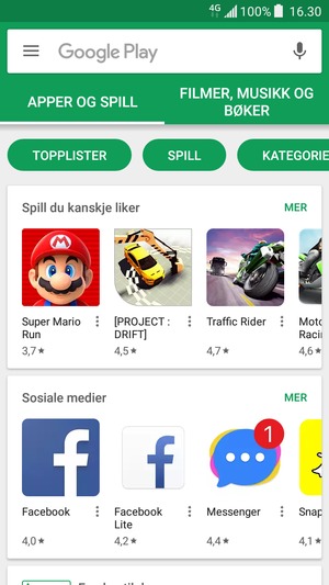Velg søkefelt
