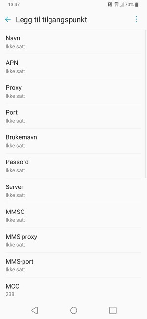 Skriv inn MMS-informasjon