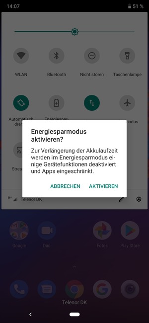 Wählen Sie AKTIVIEREN