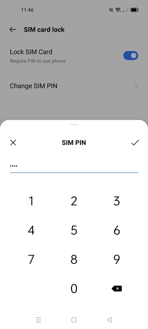 Confirm your new SIM PIN and select OK