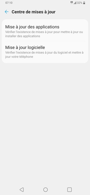 Sélectionnez Mise à jour logicielle