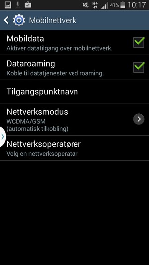 Slå Dataroaming på eller av