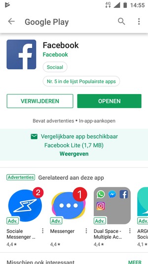 Selecteer OPENEN