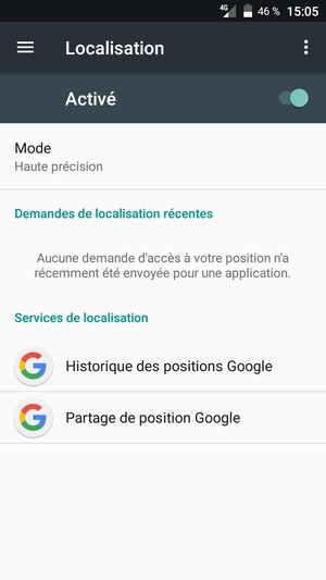 Désactiver le Localisation