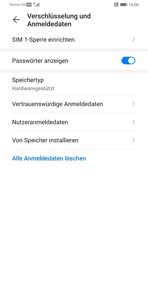 Wählen Sie SIM-Sperre einrichten