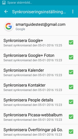 Kontrollera att Synkronisera Kontakter är valt