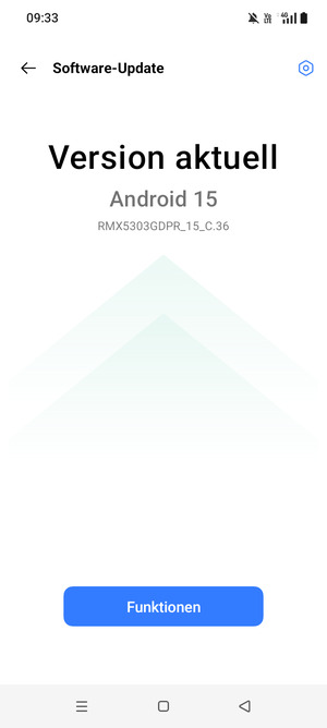 Falls Ihr Handy aktualisiert ist, wird Ihnen der folgende Bildschirm angezeigt