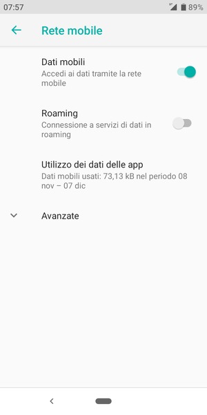Seleziona Avanzate