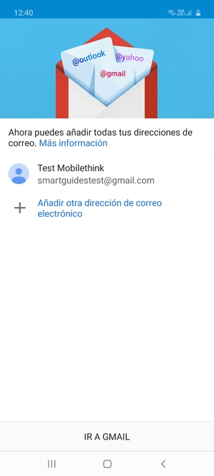Seleccione IR A GMAIL