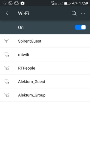Select the wireless network you want to connect to