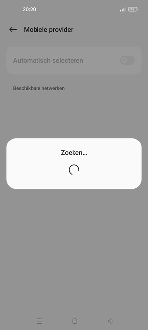 Wacht tot de zoekopdracht beëindigd is