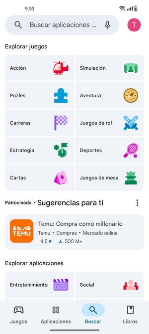 Seleccione la barra de Búsqueda